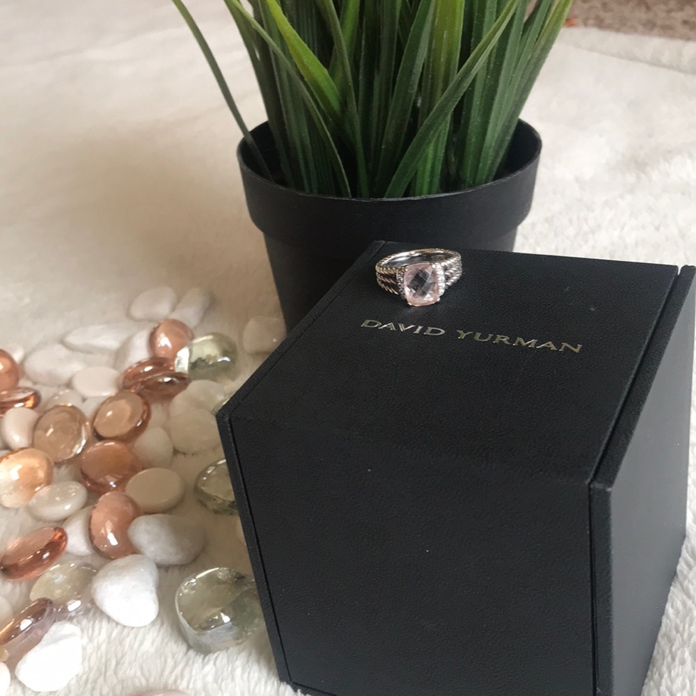 🤩Authentic RARE DY morganite petite Wheaton ring